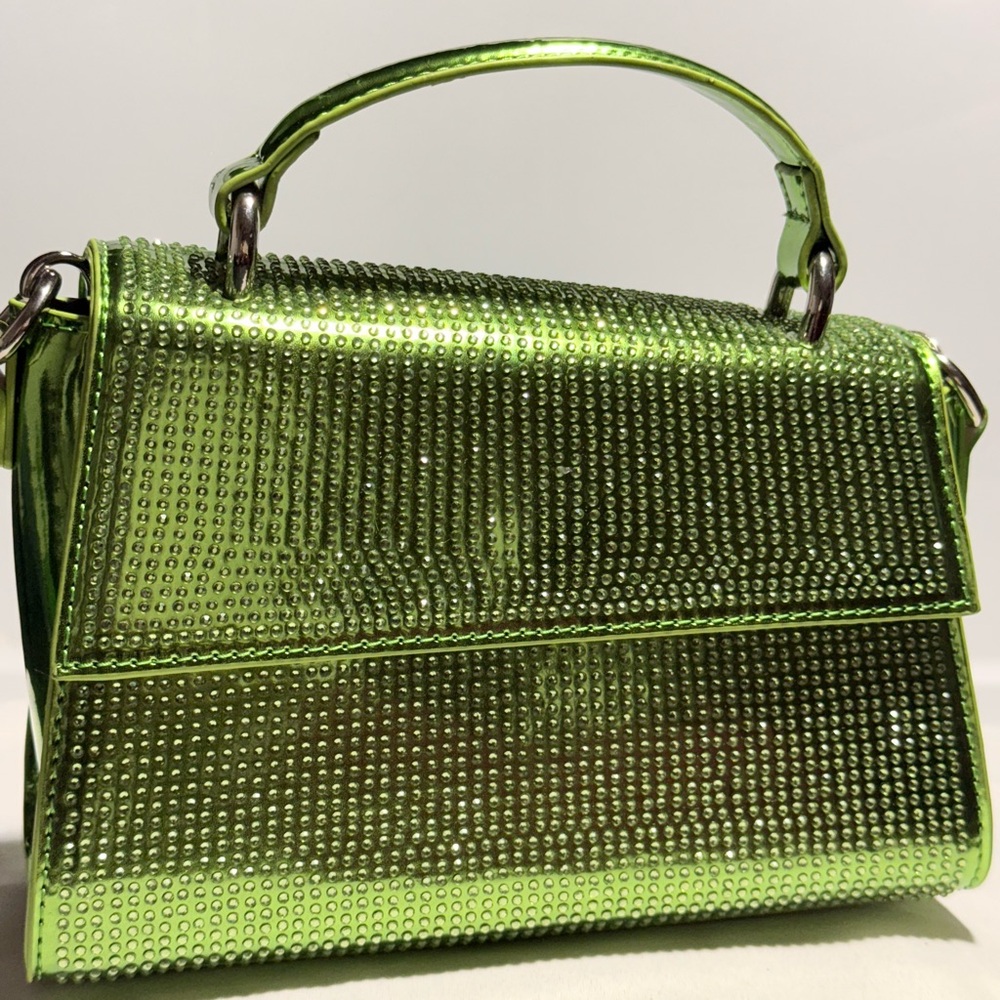 Madden Girl Green Rhinestone Handbag